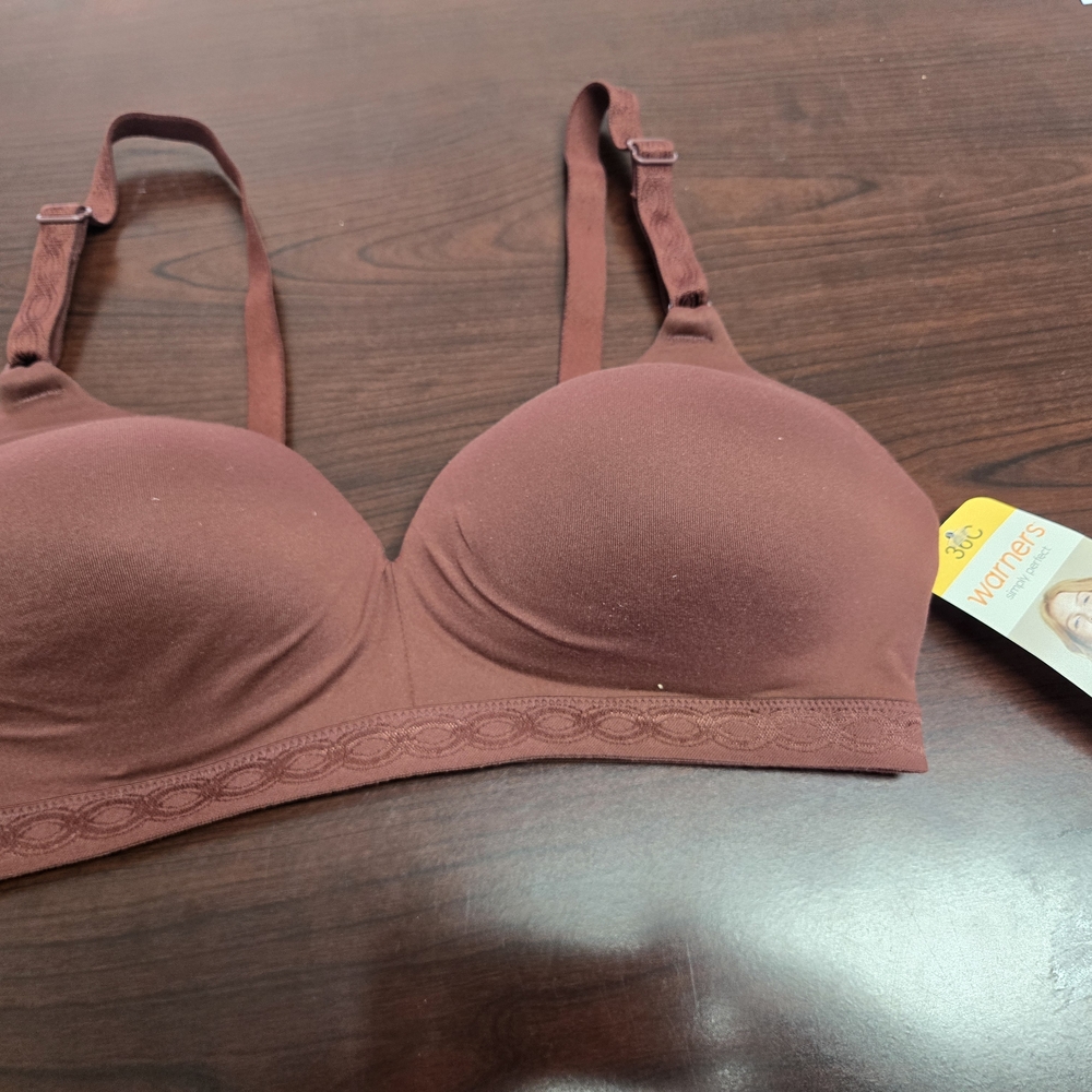 Warner's Brown T-Shirt Bra with Adjustable Straps